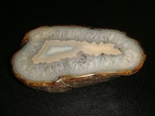 EXCEPTIONAL OLD BRAZILIAN AGATE FACE POLISHED DISPLAY SPECIMEN  4  1/2  POUNDS picture