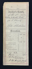 1895 Antique Justice's COURT DOCUMENT Contra Costa Co. California Execution picture