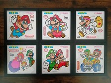 FULL SET 1 - 6 SUPER MARIO BROS Mello Smello Really Big Sticker Nintendo 1990 picture