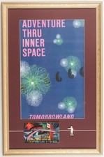 Disneyland Adventure Thru Inner Space Framed Tomorrowland Display w/ Ride Card picture