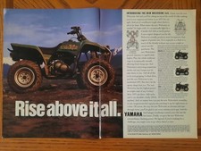 1994 Yamaha Wolverine 4x4 250cc ATV Vintage Print Ad 2-Page Photo Advertisement  picture
