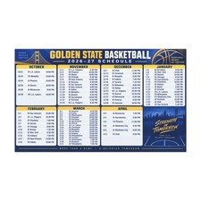 Golden State Warriors NBA 2026-27 Basketball Magnet Schedule 7.5x4.5 Fridge picture