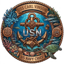 USS Carl Vinson Navy Chief Veteran Coffee Mug - Prior Service Cup Gift Drinkware picture