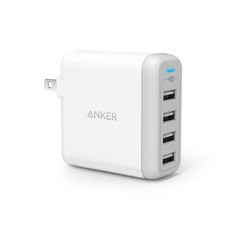 Anker Powerport 4 40W 4-Port Usb Fast Charger With Foldable Plug, White picture
