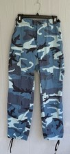 BDU TROUSERS, SKY BLUE CAMO, ROTHCO USA, XS/R, 1999 picture
