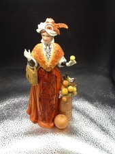 1991 Avon Mrs. Albee President's Club Award Full Size Figurine Fall Orange Dress picture