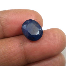 Fabulous Huge Blue Sapphire Faceted Gemstone Oval Shape 7.75 Crt Loose Gemstone picture