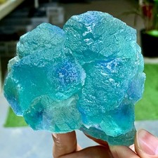 373G Rare transparent bluegreencubicfluorite mineral crystal sample/Zhejiang picture