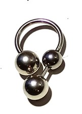 10g 5/8 Triple Screw Ball Prince Albert Jewelry Guiche Slider Weight Ring Sexy picture