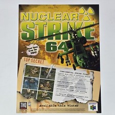 Nuclear Strike Nintendo 64 N64 THQ Top Secret Print Ad/Poster Official Promo Art picture