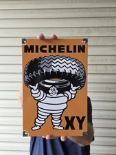  VINTAGE 1950'S MICHELIN TIRES  PORCELAIN ENAMEL SIGN  12