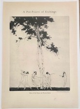 1927 Etching Glory of the Dance by Warren Davis Segovia by Ernest Roth Mag Page picture