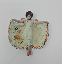 Early ANTIQUE Art Deco CAST IRON FIGURAL ASHTRAY , LADY DANCER ash tray picture