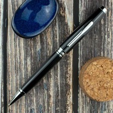 NEW IN BOX Cross Coventry Roller Ball Pen Black Lacquer & Chrome picture