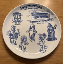 VINTAGE Adventureland Des Moines Iowa amusement park souvenir Collectible Plate picture