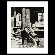 Bronislaw M. Bak - Chicago River, from One-Hundred Views of Chicago (1967) Ar picture