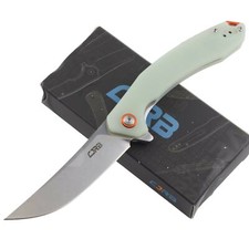 CJRB Gobi Linerlock Folding Knife Green Jade G10 Handle Pocket Clip picture