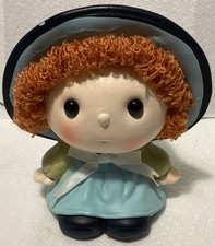 Vintage Bradley Exclusives Japan Big Eye Girl Coin Bank Yarn Hair Bonnet 5.5” picture