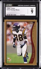 1998 TOPPS #352 RANDY MOSS ROOKIE RC CGC 9 picture
