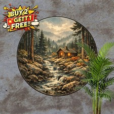 Rustic Charm Round Metal Sign Vintage Country Home Wall Decor Plaque 8x8 picture