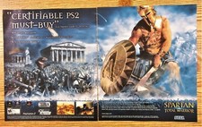 Spartan: Total Warrior PS2 Xbox GameCube 2005 Vintage Poster Ad Game Room Art picture