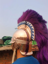 Handcrafted Bronze Attic Thracian Helmet with Horsehair Crest – Ancient Greek picture