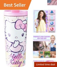 Hello Kitty Sanrio Insulated Tumbler for Hot Cold Drinks, 15oz Stainless Stee... picture
