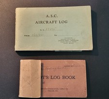 Lot of 3 Civilian Aircraft Pilot Log Books 1941, 1946 & 1948 picture