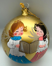 Vintage Simo Signed & Numbered Limited Ed. Hand-Painted Glass Christmas Ornament picture