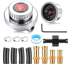 Fuel Pressure Gauge 1-5 PSI Universal Fuel Pressure Regulator Carburetor Carb Fu picture