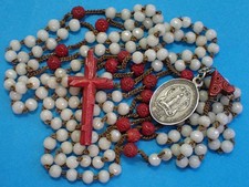 AMAZING ANTIQUE FRENCH NUNS ROSARY / 15 DECADE / SILVER NUN MEDAL / MONASTERY picture