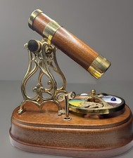  Brass & Wooden Music Box Kaleidoscope Works. Beautiful Piece  Vintage picture
