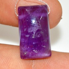 23 Cts Natural Purple Amethyst Cabochon Side Drill Loose Gemstone 20x10mm #L11 picture