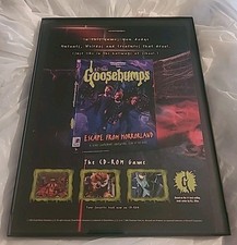 RL Stine Goosebumps Escape From Horrorland CD-Rom Print Ad 1997 Framed 8.5x11  picture