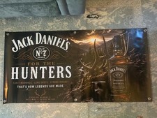 Jack Daniel’s Hunters Banner 48x24, Old No. 7 Tennessee Whiskey Hunting Camp Cab picture