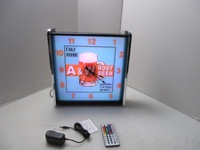 A&W Root Beer LED light up Advertising wall clock Brand New picture