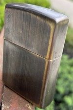 Zippo Lighter Custom “The Boilermaker” Vintage Patina Brass Finish - Hand Finish picture