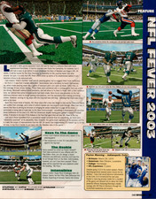 Microsoft NFL Fever 2003 Xbox Game Informer Magazine Page 2002 Football picture