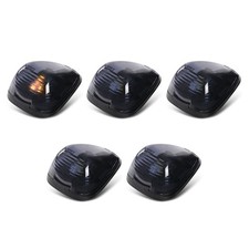 5X Black Smoke Lens Cab Roof Marker Running Lamps w/White LED Lights Compatib... picture