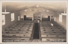 RPPC Postcard Auditorium Palm Grove Mennonite Church Pinecraft FL picture