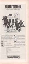University Laboratories Lasertron He-Ne Laser Vintage 1960s Magazine Ad picture