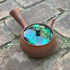 Tokoname ware Echizen lacquerware Teapot Red nerikomi Green tortoiseshell 300ml picture