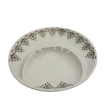 Hyalyn Porcelain USA MCM Ashtray 807 Floral Art Deco Divided Ceramic Cork Bottom picture