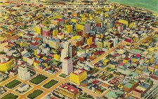 Vintage Linen Postcard: Aerial View of St. Louis, Missouri Cityscape picture