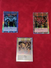 QCR Egyptian Gods Set: LC01-EN001 LC01-EN002 LC01-EN003 Slifer Ra Obelisk Yugioh picture