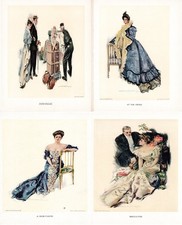 Howard Chandler H.C. Christy 4 prints/book plates ca. 1905 picture