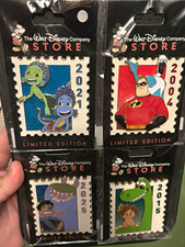 The Walt Disney Company Store Limited Edition Disney Character Pins Set stamps picture