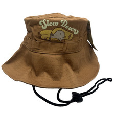 Pusheen Box Sun Bucket Garden Hat with Strap “Slow Down” Cat & Sloth Spring 2022 picture