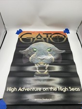 Vintage 1984 GATO Video Game Promotional Poster 22.5x16 Spectrum Holobyte (Z2) picture