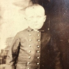 Antique Victorian Cabinet Card Photo Age 3 AT DEATH Floyd V Duncan Child Toddler picture